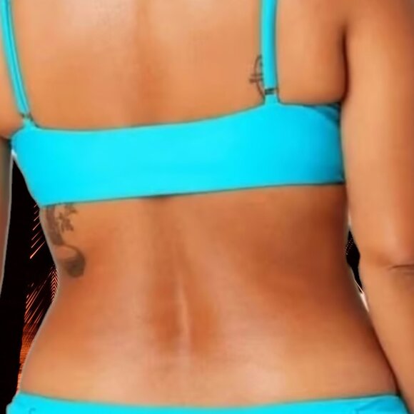 Andie Swim The Riviera Top Bright Blue Eco Nylon Size Small - Picture 3 of 10